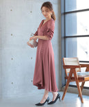 ワンピース/ワンカラーワンピース/シンプルワンピース/ロングワンピース/ドレス/パーティドレス/結婚式/二次会/同窓会/haremode/321148