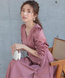 ワンピース/ワンカラーワンピース/シンプルワンピース/ロングワンピース/ドレス/パーティドレス/結婚式/二次会/同窓会/haremode/321148