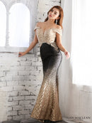 [IRMA　JEAN　MACLEAN] 11877　ワンピース/ロングドレス/グラデーション袖ありドレス