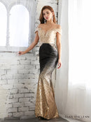 [IRMA　JEAN　MACLEAN] 11877　ワンピース/ロングドレス/グラデーション袖ありドレス