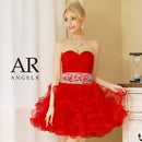 ANGELR/エンジェルアール/キャバドレス/ナイトドレス/ミニドレス/フレアミニ/バースデードレス/イベントドレス/スピンドル/調節可能/ウエストビジュー/AR22344