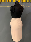 M-54/ワンピース/レース/ミニドレス/袖なしドレス/ツーカラー