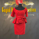 ROBEdeFLEURS/fm1284/ナイトドレス/ワンピース/ドレス/キャバドレス/セットアップ/ワンカラー/リボン/パーティドレス