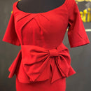 ROBEdeFLEURS/fm1284/ナイトドレス/ワンピース/ドレス/キャバドレス/セットアップ/ワンカラー/リボン/パーティドレス