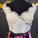 ROBEdeFLEURS｜fm786/花柄プリント/ワンピース/ベルト付/ナイトドレス/キャバドレス/ドレス/ミニドレス