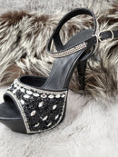 K-15　[3394]　ヒール/パンプス/ビジュー/靴