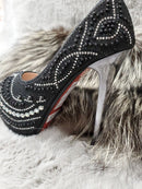 K-25　[AOC-SH034]　ヒール/パンプス/ビジュー/靴