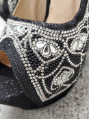 K-3　[3349]　ヒール/パンプス/靴/ビジュー