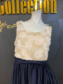 M-167/ワンピース/ミニドレス/ツーカラー/レース/フリルスカート/オケージョン