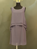 P-15/ワンピース/タイトドレス/フリル/ワンカラー/袖なしドレス