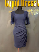 M-180/ワンピース/ミニドレス/タイトドレス/レース/ワンカラー