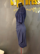 M-180/ワンピース/ミニドレス/タイトドレス/レース/ワンカラー