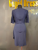 M-180/ワンピース/ミニドレス/タイトドレス/レース/ワンカラー