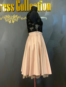 M-186　ワンピース/ミニドレス/フリルスカート/レース/ツーカラー