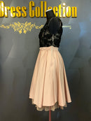 M-186　ワンピース/ミニドレス/フリルスカート/レース/ツーカラー