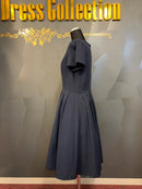 M-194/ワンピース/ミニドレス/袖ありドレス/フリルスカート/インナースカート/ワンカラー