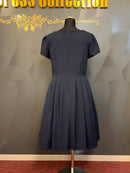 M-194/ワンピース/ミニドレス/袖ありドレス/フリルスカート/インナースカート/ワンカラー