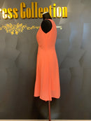 M-196/ワンピース/ミニドレス/ワンカラー/袖なしドレス/フリルスカート