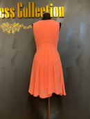 M-196/ワンピース/ミニドレス/ワンカラー/袖なしドレス/フリルスカート