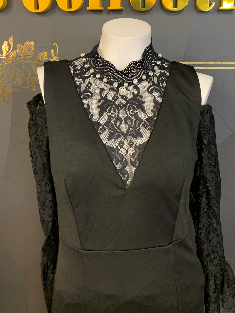 M-223/[ミニドレス]Imperial | ロングドレス/レース/ワンカラー