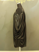 M-96/ワンピース/ビジュードレス/袖なしドレス/フリル/ワンカラー