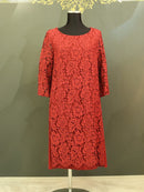 C-12/ワンピース/タイトドレス/ミニドレス/レース/袖ありドレス/ワンカラー