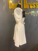 M-98　ワンピース/タイトドレス/ミニドレス/リボンベルト/リボンストップ