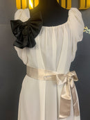 M-98　ワンピース/タイトドレス/ミニドレス/リボンベルト/リボンストップ