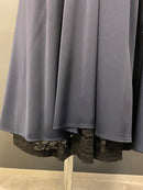 M-169/ワンピース/リボンベルト/シルク/ツーカラー/ミニドレス