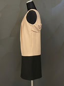 M-173/ワンピース/袖なしドレス/ツーカラー/レース/タイトドレス