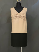 M-173/ワンピース/袖なしドレス/ツーカラー/レース/タイトドレス