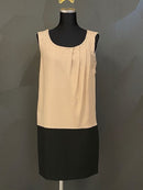 M-173/ワンピース/袖なしドレス/ツーカラー/レース/タイトドレス