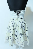 M-2/ROBE/ワンピース/ツーカラー/フラワープリント/レース/ベアトップ/チューブトップワンピース