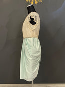 M-99/ワンピース/ツーカラー/ミニドレス/レース/袖ありドレス