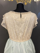 M-99/ワンピース/ツーカラー/ミニドレス/レース/袖ありドレス