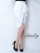 AN-SK156/Andy/タイトスカート/ミディアムスカート/スカート/ワンカラー/ドレススカート