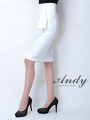 AN-SK156/Andy/タイトスカート/ミディアムスカート/スカート/ワンカラー/ドレススカート