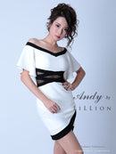 Andy|ANR-OK1597/ワンピース/ミニドレス/タイトドレス/ツーカラー