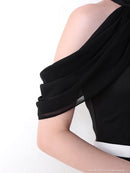 Andy|AOC-2344/ａｎ/ バイカラー/ナイトドレス/キャバドレス/ミニドレス/レース/袖ありドレス/ベルト付き