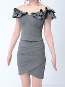 an/AOC-2462/ワンピース/ミニドレス/ワンカラー/タイトドレス/ナイトドレス/キャバドレス/KT