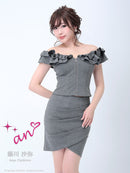 an/AOC-2462/ワンピース/ミニドレス/ワンカラー/タイトドレス/ナイトドレス/キャバドレス/KT