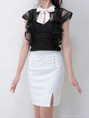 Andy|AOC-2759/レース/ワンピース/キャバドレス/ナイトドレス/ミニドレス/パーティドレス/バイカラー