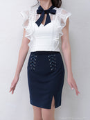 Andy|AOC-2759/レース/ワンピース/キャバドレス/ナイトドレス/ミニドレス/パーティドレス/バイカラー