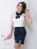 Andy|AOC-2759/レース/ワンピース/キャバドレス/ナイトドレス/ミニドレス/パーティドレス/バイカラー