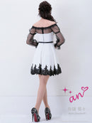 an|AOC-2778|ワンピース/ミニドレス/フリルスカート/レース/ナイトドレス/キャバドレス/ドレス