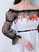 an|AOC-2778|ワンピース/ミニドレス/フリルスカート/レース/ナイトドレス/キャバドレス/ドレス