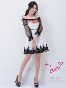 an|AOC-2778|ワンピース/ミニドレス/フリルスカート/レース/ナイトドレス/キャバドレス/ドレス