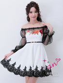 an|AOC-2778|ワンピース/ミニドレス/フリルスカート/レース/ナイトドレス/キャバドレス/ドレス