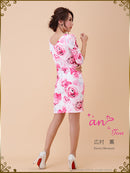 Andy|ATY-2139/花柄プリント/ナイトドレス/キャバドレス/ミニドレス/パーティドレス/ドレス