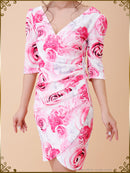 Andy|ATY-2139/花柄プリント/ナイトドレス/キャバドレス/ミニドレス/パーティドレス/ドレス